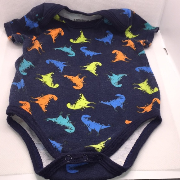 Monkey Bars Dinosaur Infant Boys Bodysuit Size 6-9 - Picture 1 of 7